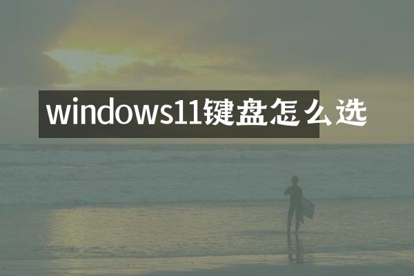 windows11键盘怎么选