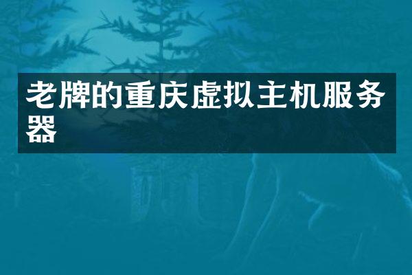 老牌的重庆虚拟主机服务器