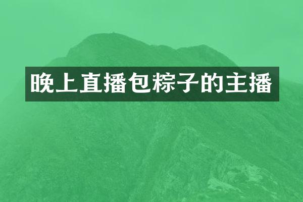 晚上直播包粽子的主播