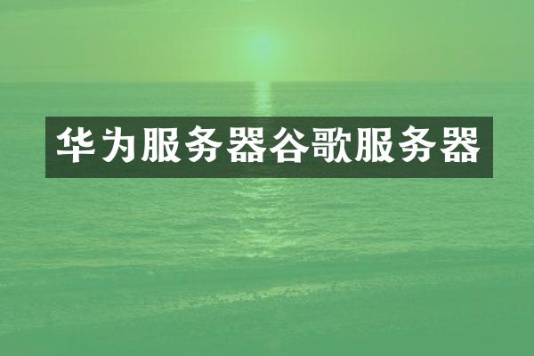 华为服务器谷歌服务器