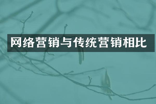 网络营销与传统营销相比