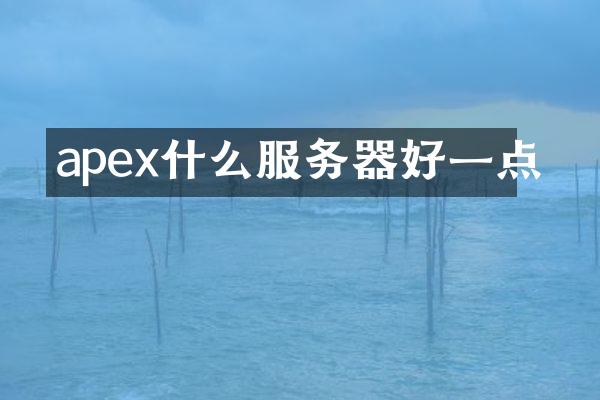 apex什么服务器好一点