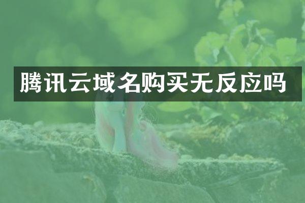 腾讯云域名购买无反应吗