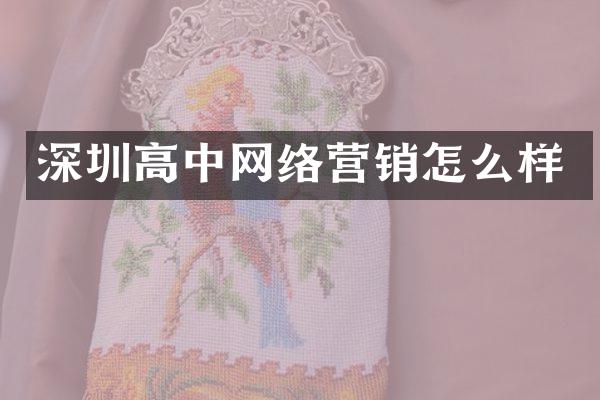 深圳高中网络营销怎么样