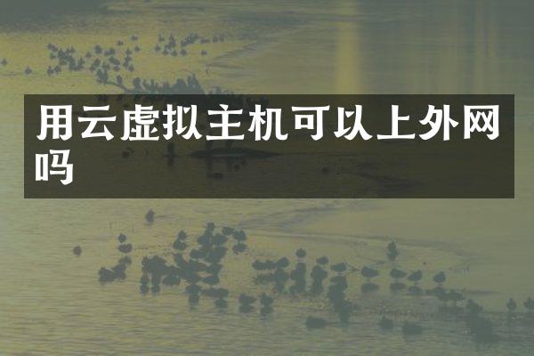 用云虚拟主机可以上外网吗