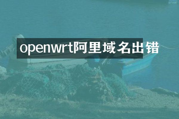 openwrt阿里域名出错