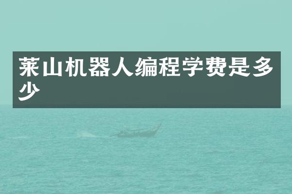 莱山机器人编程学费是多少