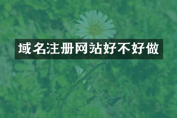 域名注册网站好不好做