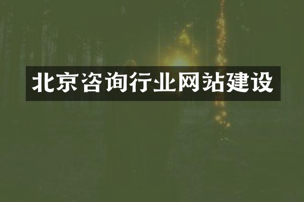 北京咨询行业网站建设