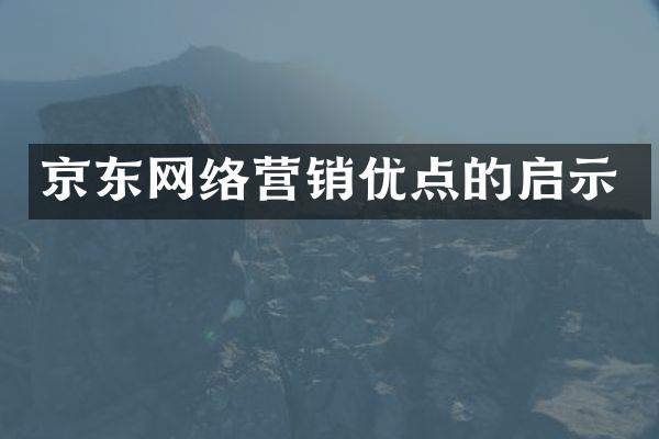京东网络营销优点的启示