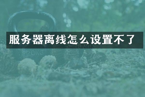 服务器离线怎么设置不了