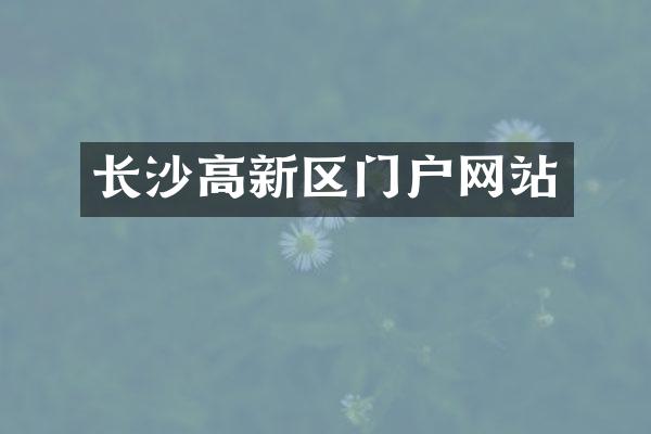 长沙高新区门户网站
