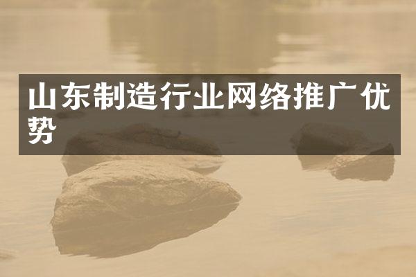 山东制造行业网络推广优势