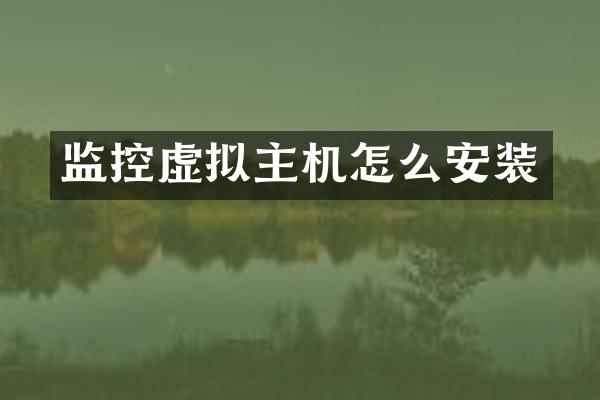 监控虚拟主机怎么安装
