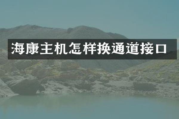 海康主机怎样换通道接口
