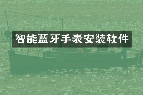 智能蓝牙手表安装软件