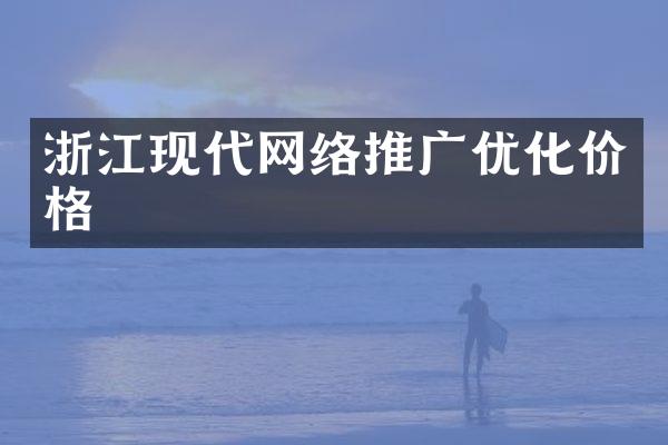 浙江现代网络推广优化价格