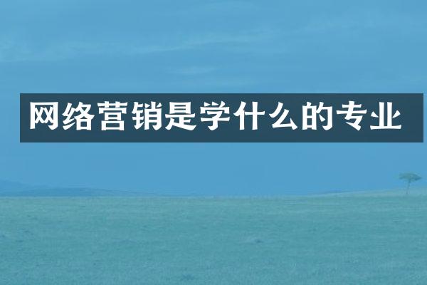 网络营销是学什么的专业