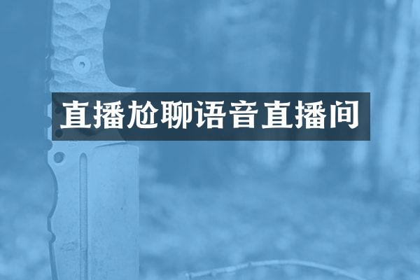 直播尬聊语音直播间