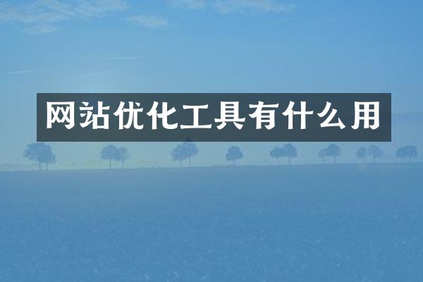 网站优化工具有什么用