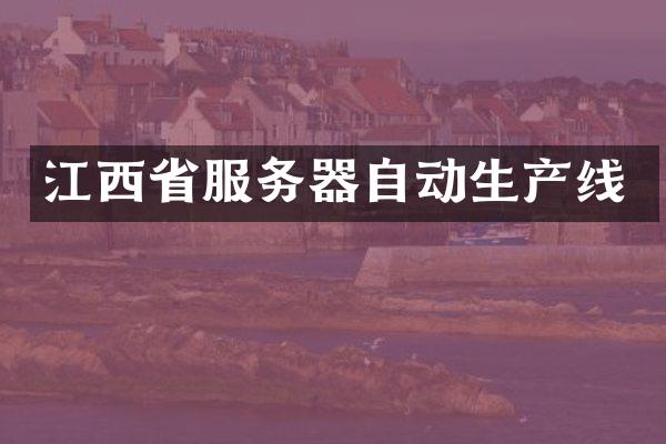 江西省服务器自动生产线