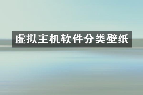 虚拟主机软件分类壁纸