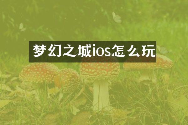 梦幻之城ios怎么玩