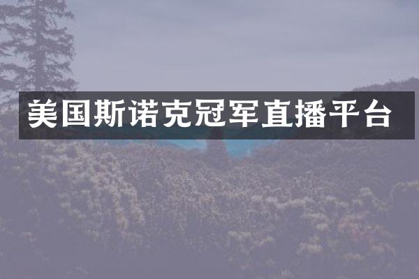 美国斯诺克冠军直播平台