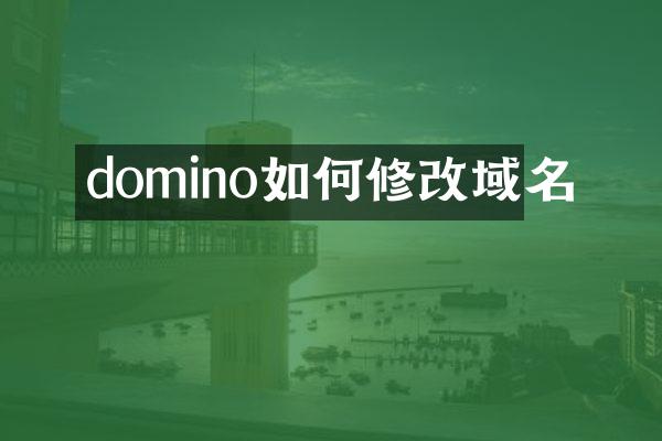 domino如何修改域名