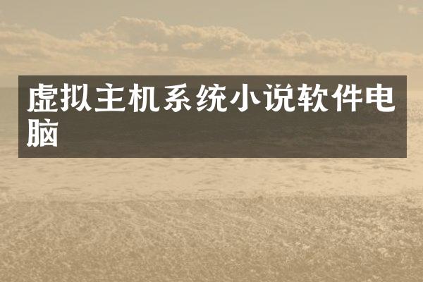 虚拟主机系统小说软件电脑
