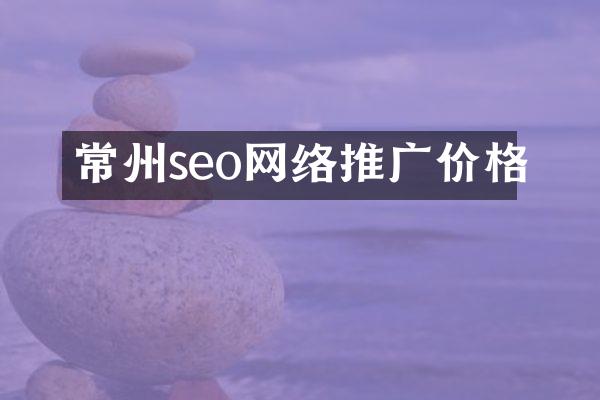 常州seo网络推广价格