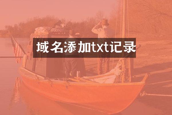 域名添加txt记录