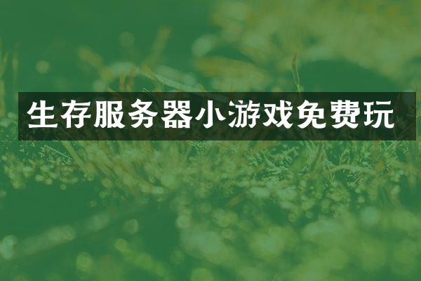 生存服务器小游戏免费玩