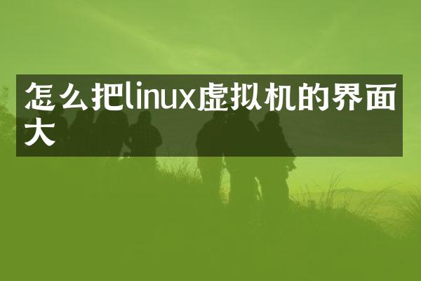 怎么把linux虚拟机的界面放大