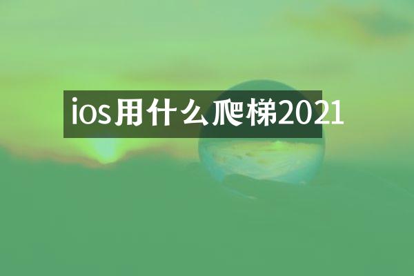 ios用什么爬梯2021