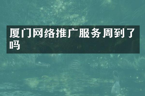 厦门网络推广服务周到了吗