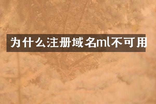 为什么注册域名ml不可用
