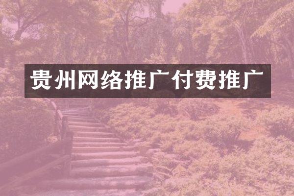 贵州网络推广付费推广