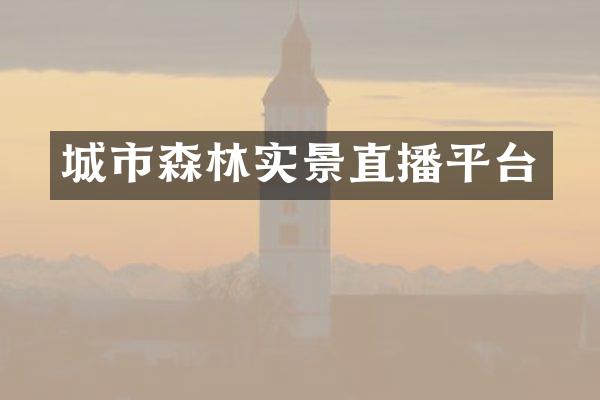 城市森林实景直播平台