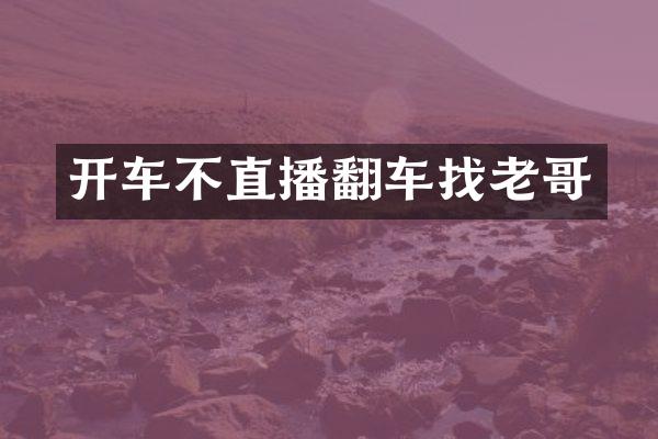 开车不直播翻车找老哥