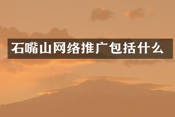 石嘴山网络推广包括什么