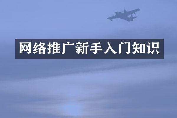 网络推广新手入门知识