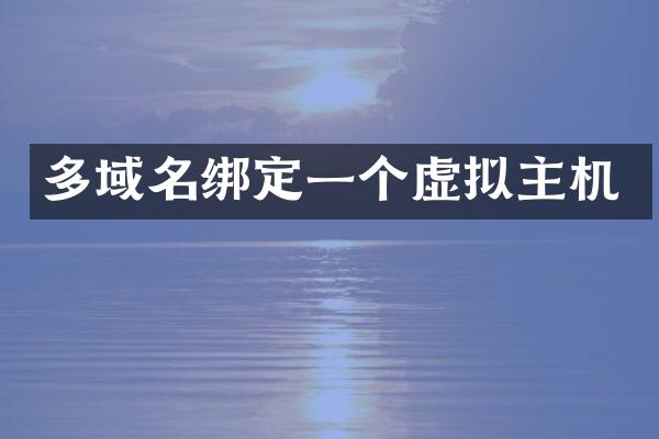 多域名绑定一个虚拟主机