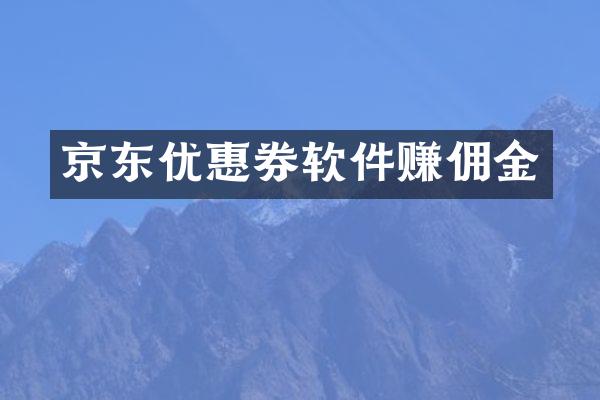 京东优惠券软件赚佣金