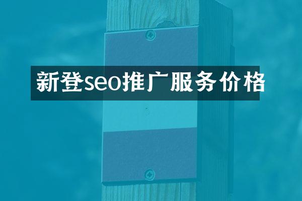 新登seo推广服务价格