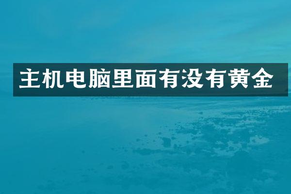 主机电脑里面有没有黄金