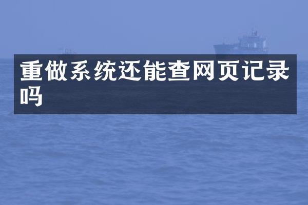 重做系统还能查网页记录吗