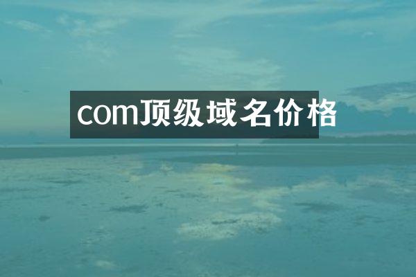 com顶级域名价格