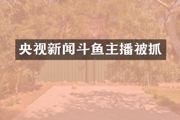 央视新闻斗鱼主播被抓