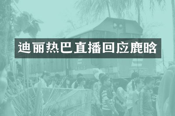 迪丽热巴直播回应鹿晗